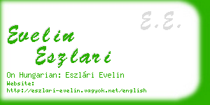 evelin eszlari business card